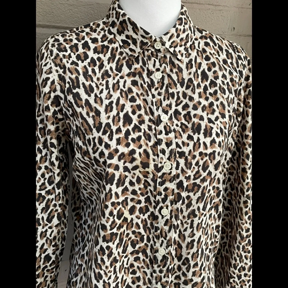 J.Crew  Cotton Animal Print button down M